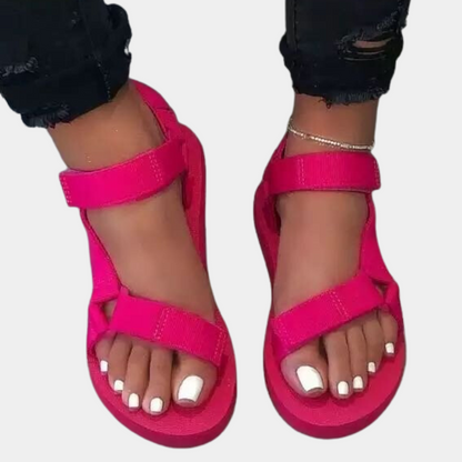 Colorblock-Damensandale mit Komfortsohle - Chloé