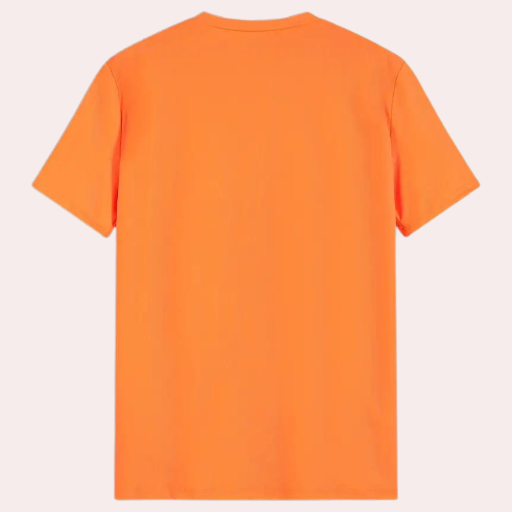 Oranges Herren-T-Shirt mit Rundhalsausschnitt – Jaron