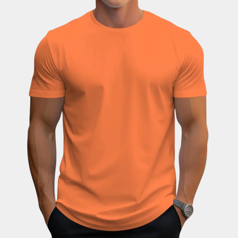 Oranges Herren-T-Shirt mit Rundhalsausschnitt – Jaron