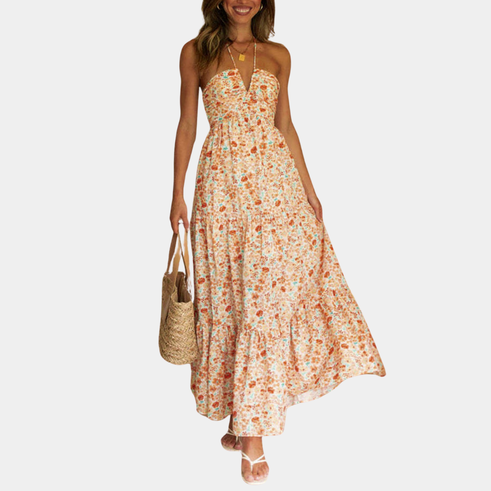 Langes Sommerkleid mit Neckholder – Soraya