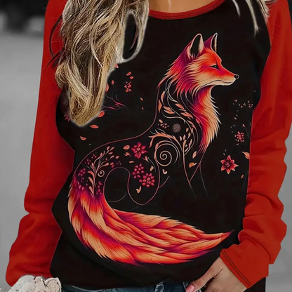 Damen Sweatshirt mit Fuchsprint – Nora