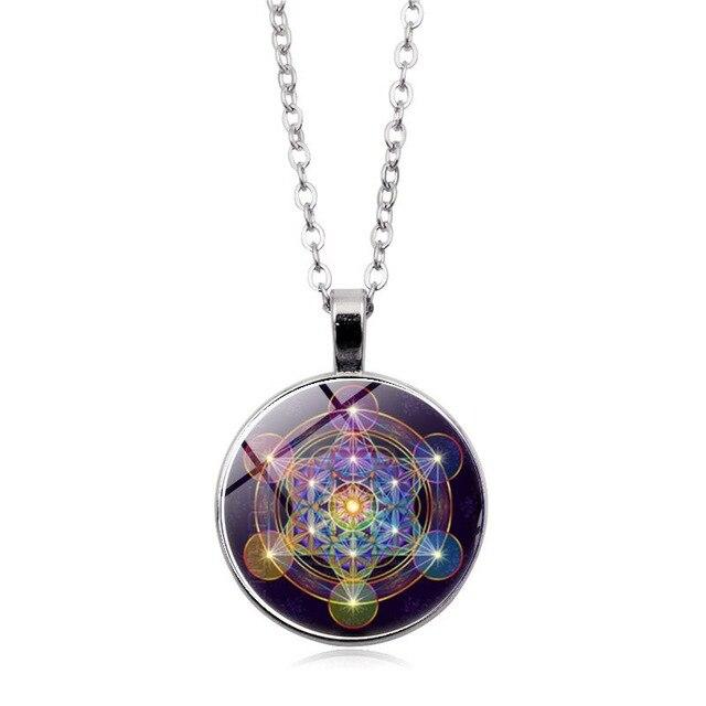 Chakra Anhänger mit Metatrons Würfel - Solantra