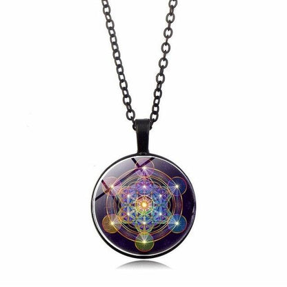 Chakra Anhänger mit Metatrons Würfel - Solantra