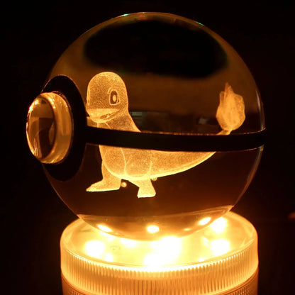AA OUTOF STOCK Kristall-Pokékugel mit LED-Standfuß – Interaktives Sammelspielzeug