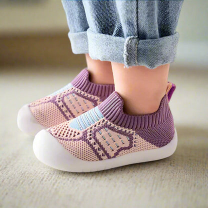 Baby Shoes with Snug Elastic Fit, Non-Slip Soles, Breathable Mesh, Ages 0-4 15