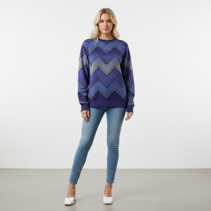 Chevronmuster Strickpullover - Isabella