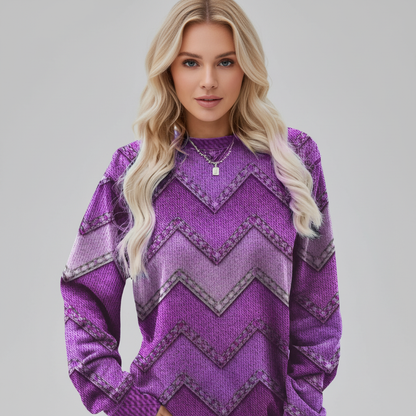 Chevronmuster Strickpullover - Isabella