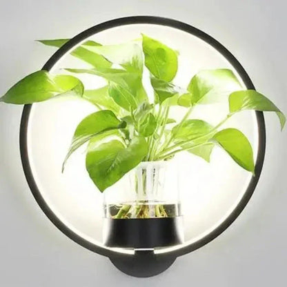 Circular LED Wall Sconce With Planter -  Botaniqua