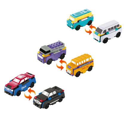 Spielzeugautos Set, bunte Stadtfahrzeuge, Bus, Taxi, SUV, Kinder, Kunststoff, Geschenkidee
