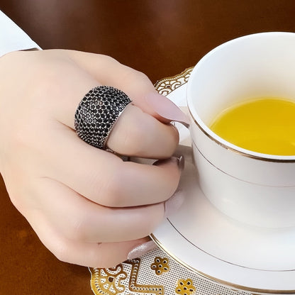 Cocktail-Ring Mit Pavé-Fassung - PaveShine 