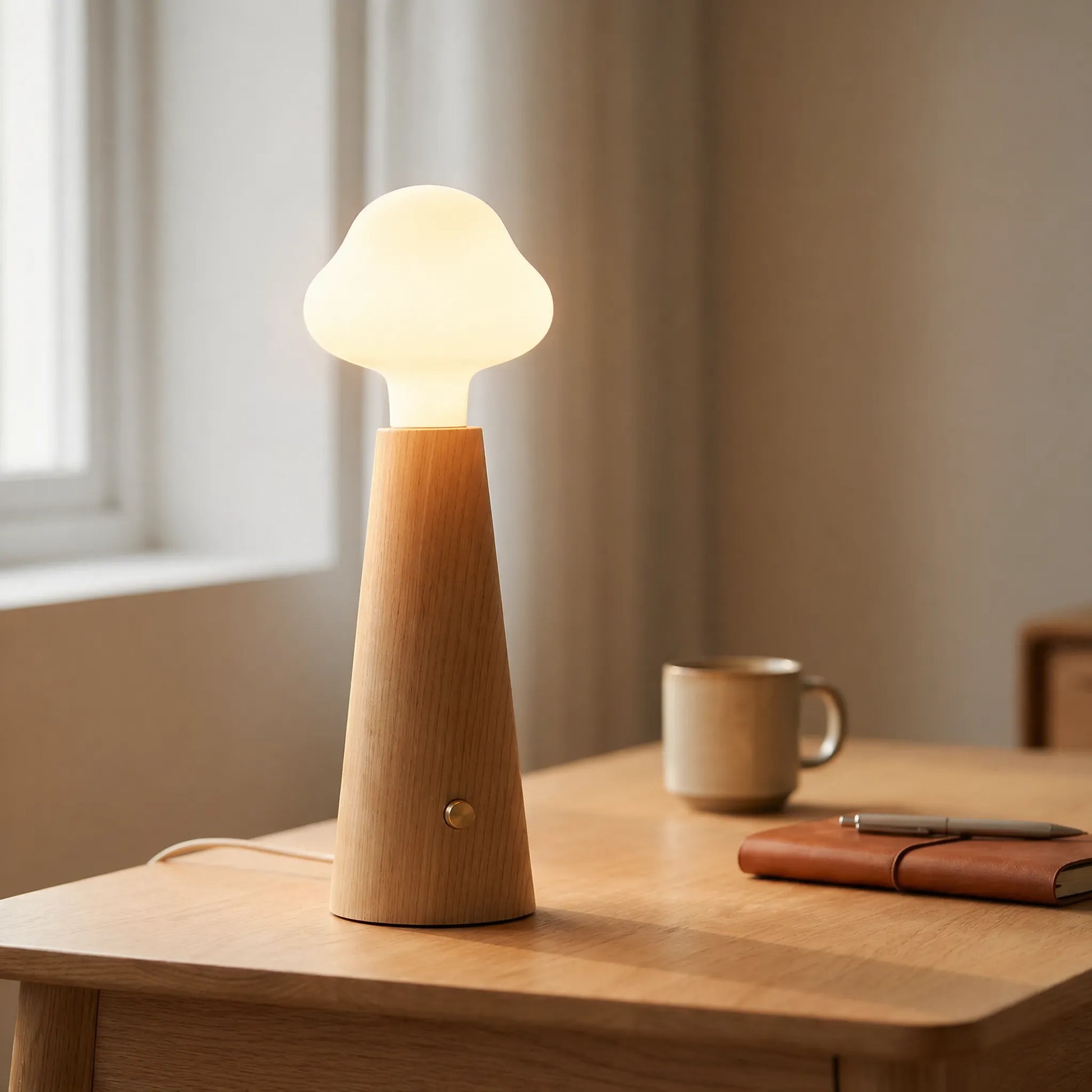 Contemporary Three-Tone Bedside Lamp -  Nocturnis