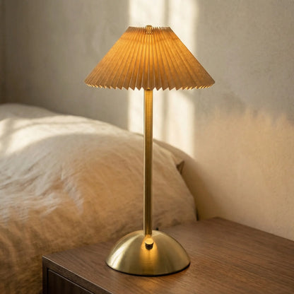 Cordless Pleated Shade Lamp -  Nordhalo