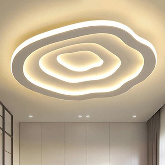 Schwebende Acryl-Deckenlampe mit Warm- und Weiß-LED-Licht - Auralis