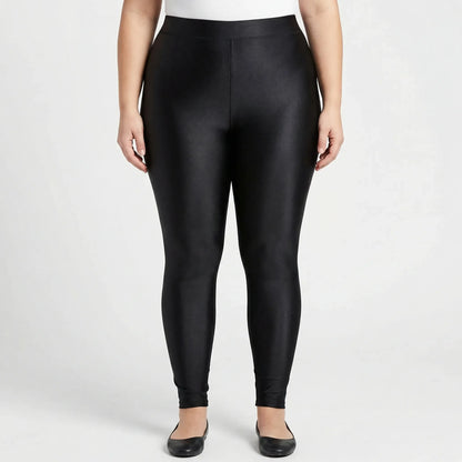 Cropped Gym Leggings In Plus Size - Mildred