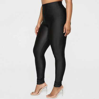 Cropped Gym Leggings In Plus Size - Mildred