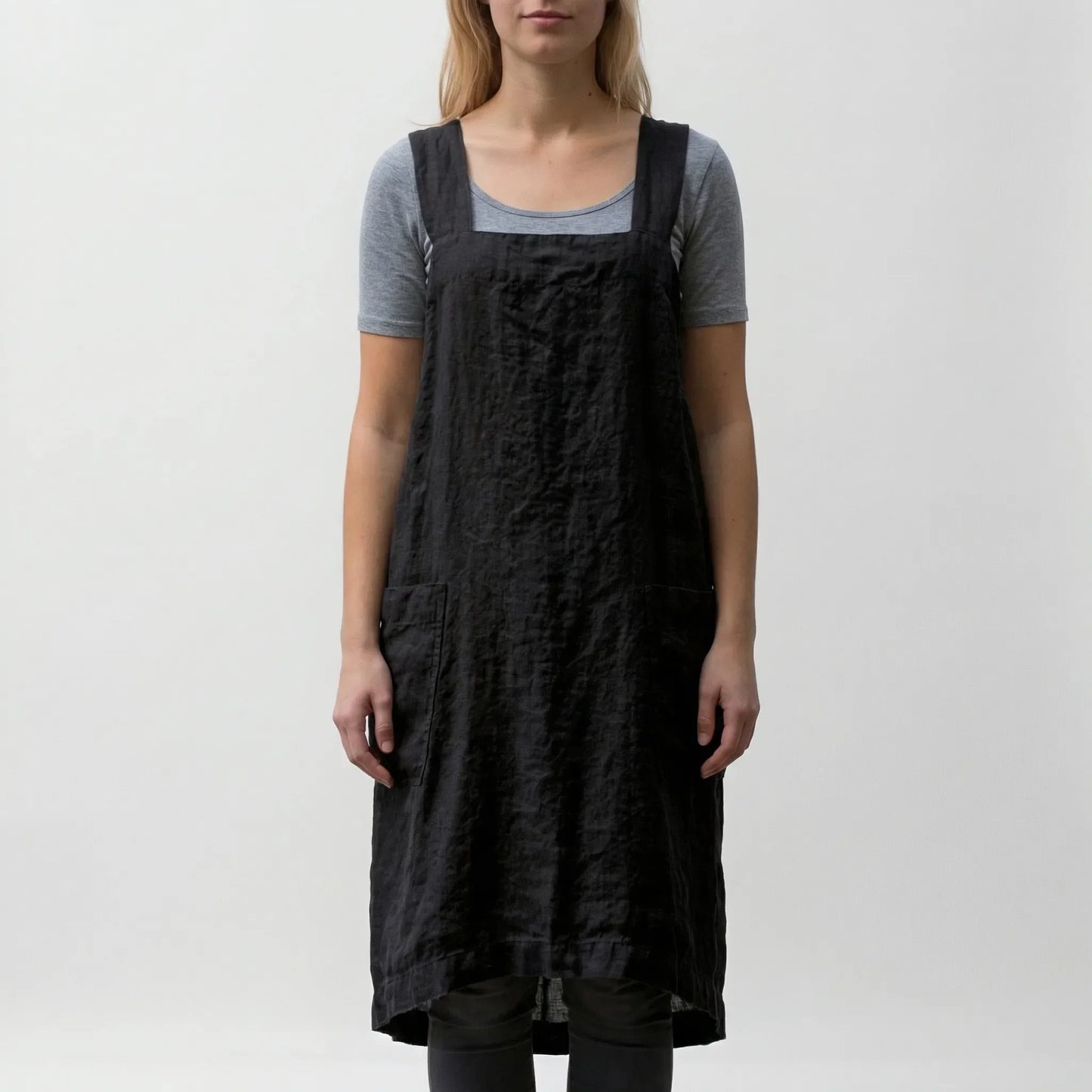 Crossback Pinafore Apron For Women - Heather