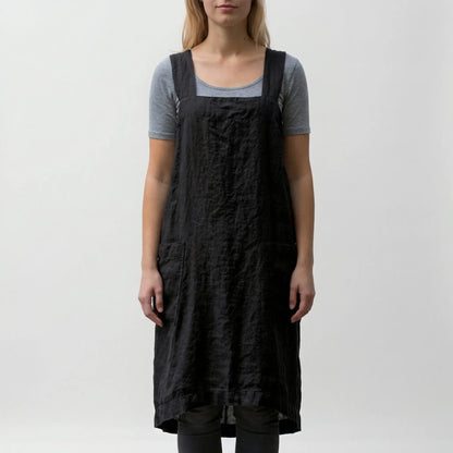 Crossback Pinafore Apron For Women - Heather