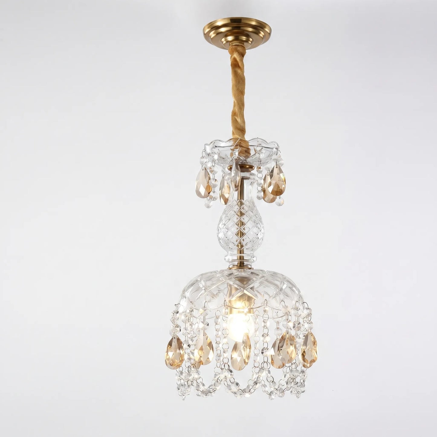 Crystal Pendant Chandelier With Droplets -  Crystella