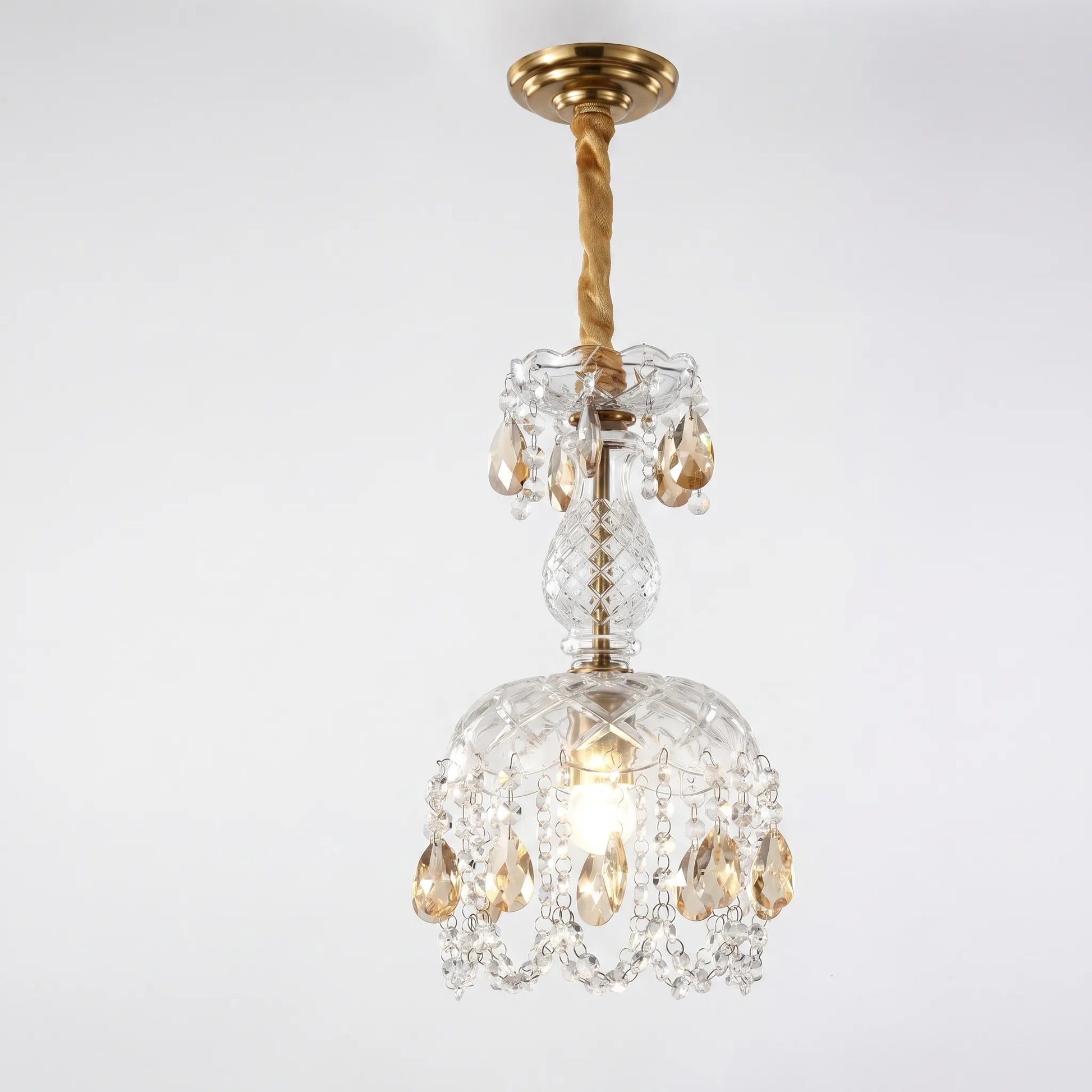 Crystal Pendant Chandelier With Droplets -  Crystella