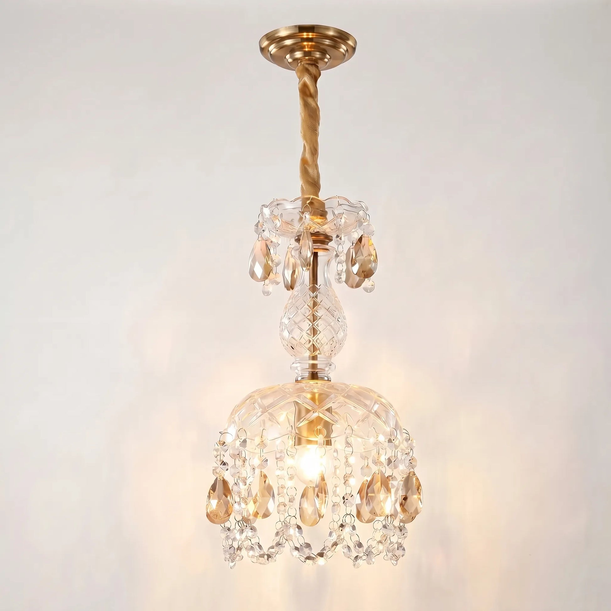 Crystal Pendant Chandelier With Droplets -  Crystella