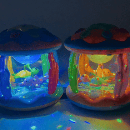 Bunte LED-Nachtlichter für Kinder, Ozean-Thema, batteriebetrieben, beruhigende Projektion.