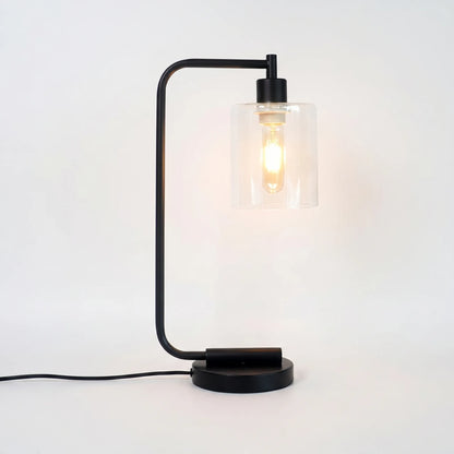 Cylindrical Glass Shade Table Lamp -  Stellox