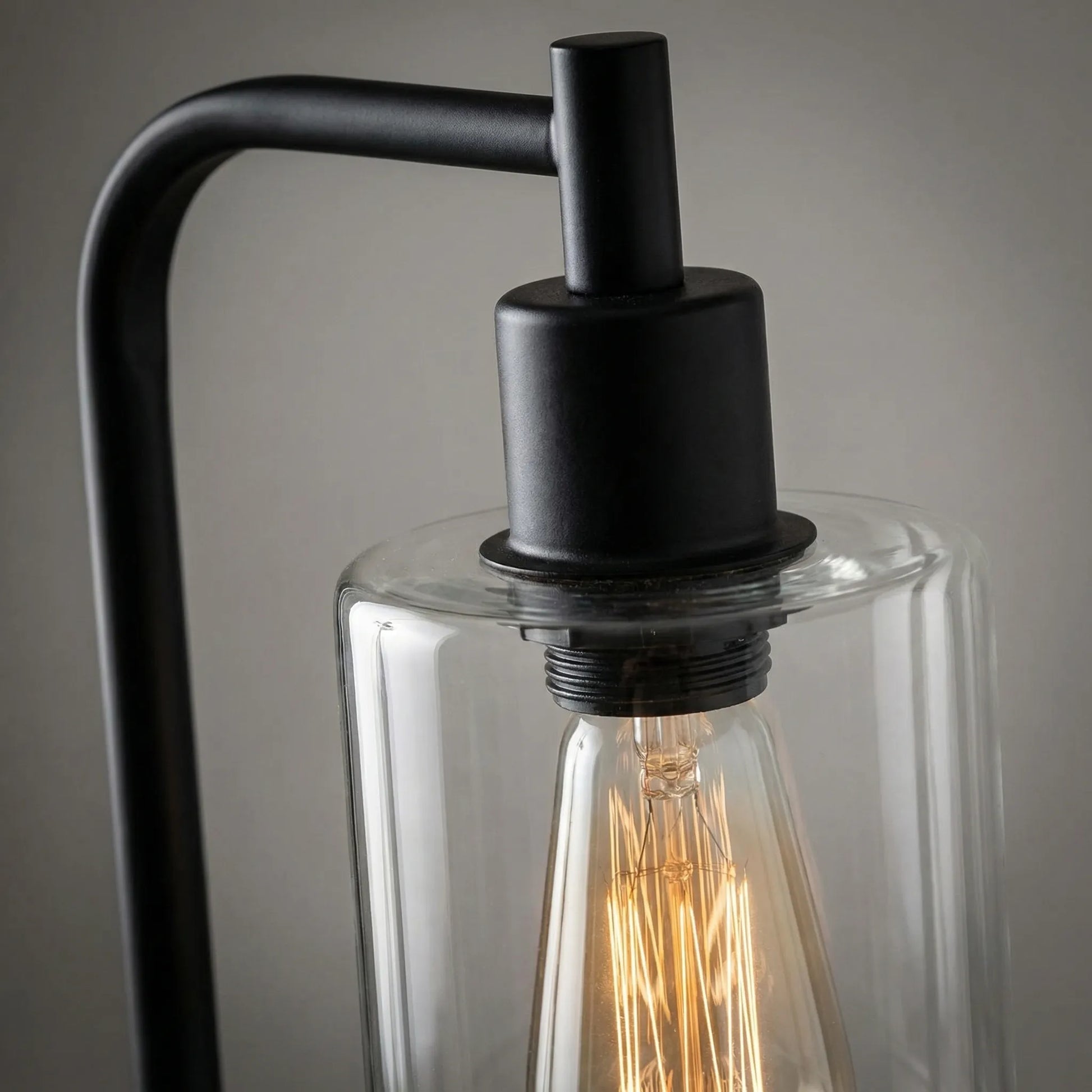 Cylindrical Glass Shade Table Lamp -  Stellox
