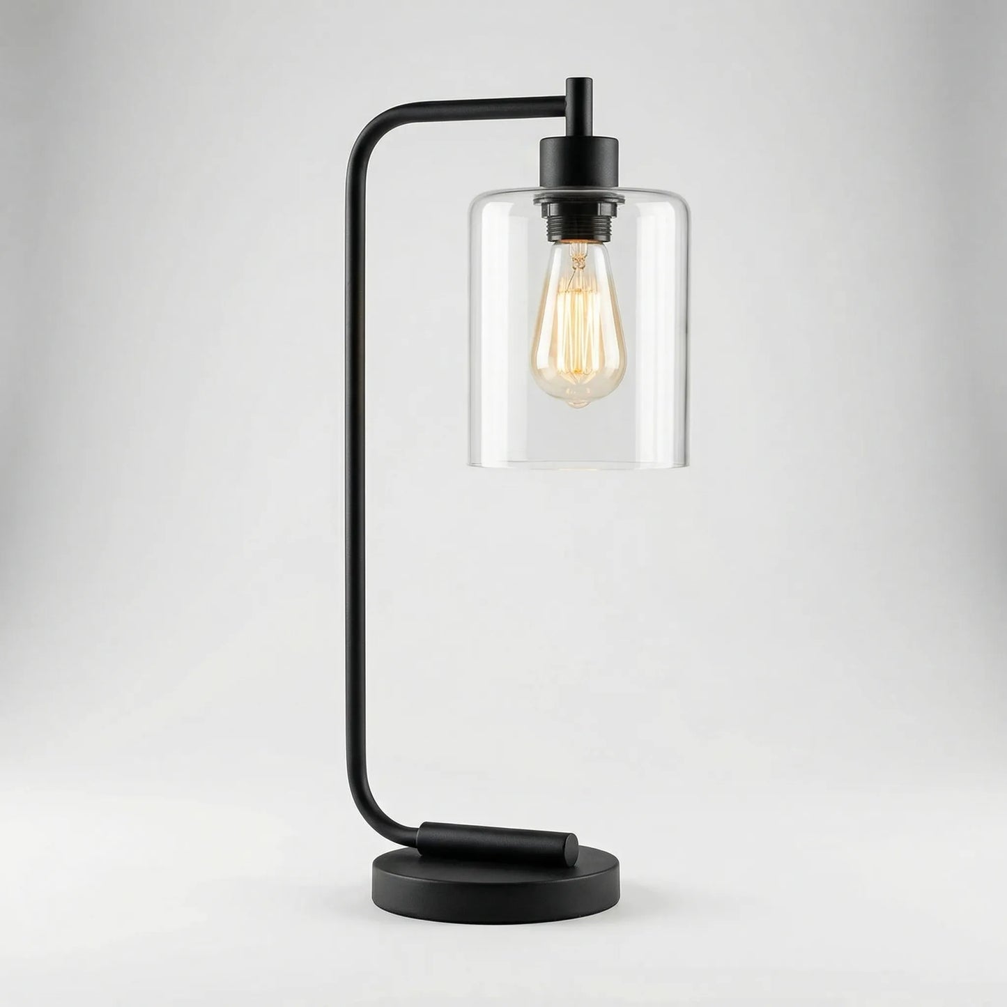 Cylindrical Glass Shade Table Lamp -  Stellox