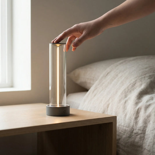Cylindrical Touch-Dimmable LED Table Lamp -  Glowpillar