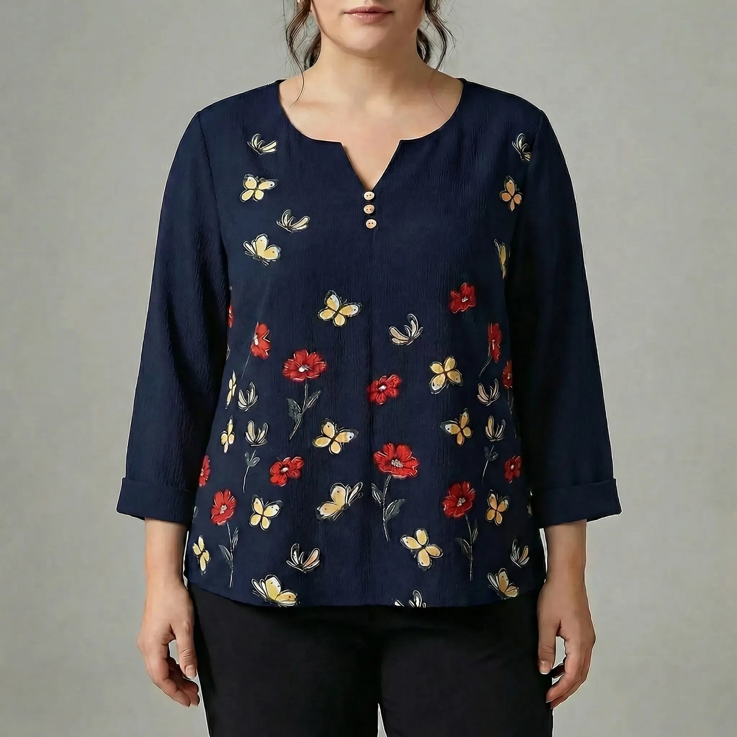 Damenbluse Lang In Plus Size - Stella