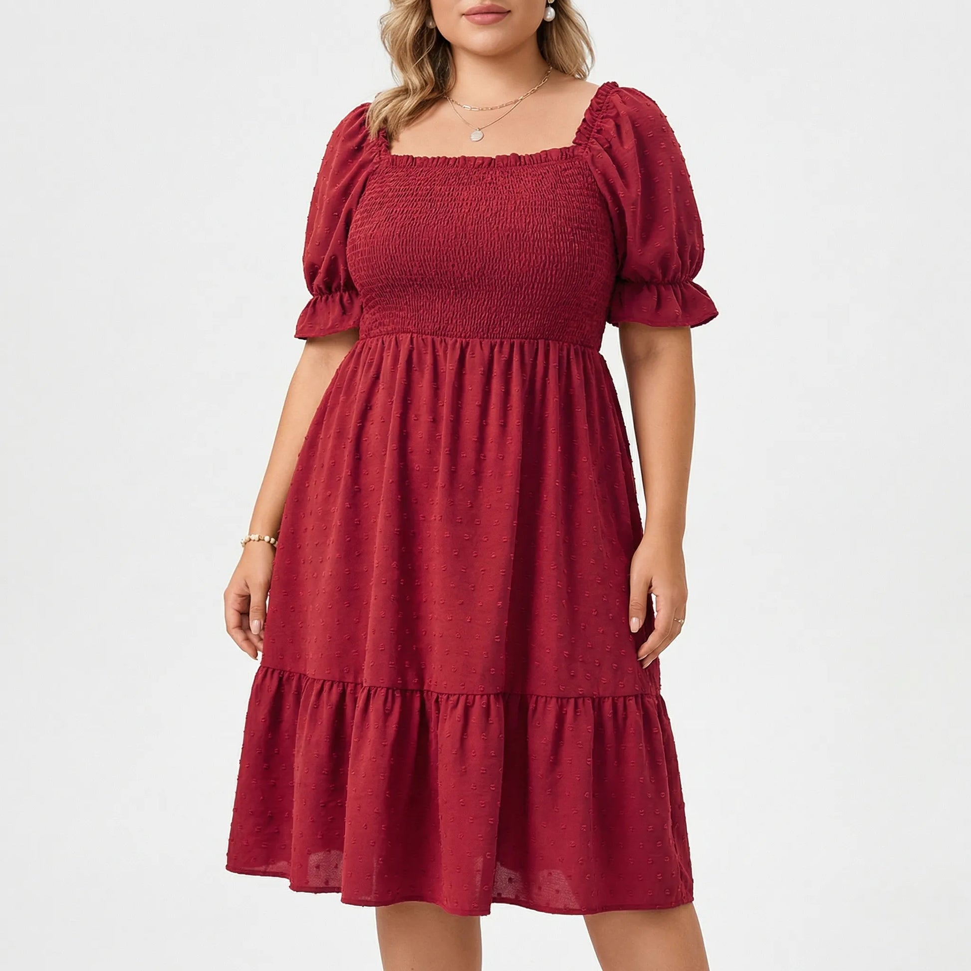 Damenkleid XL Mit Gesmoktem Oberteil - Connie