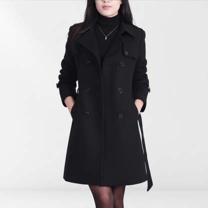 Damenmantel Mit Gürtel -  Isabella