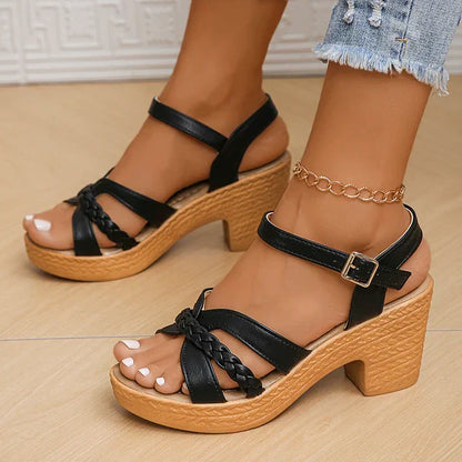 Elegante Hochhackige Sandalen mit Verstellbarem Knöchelriemen – Valencia