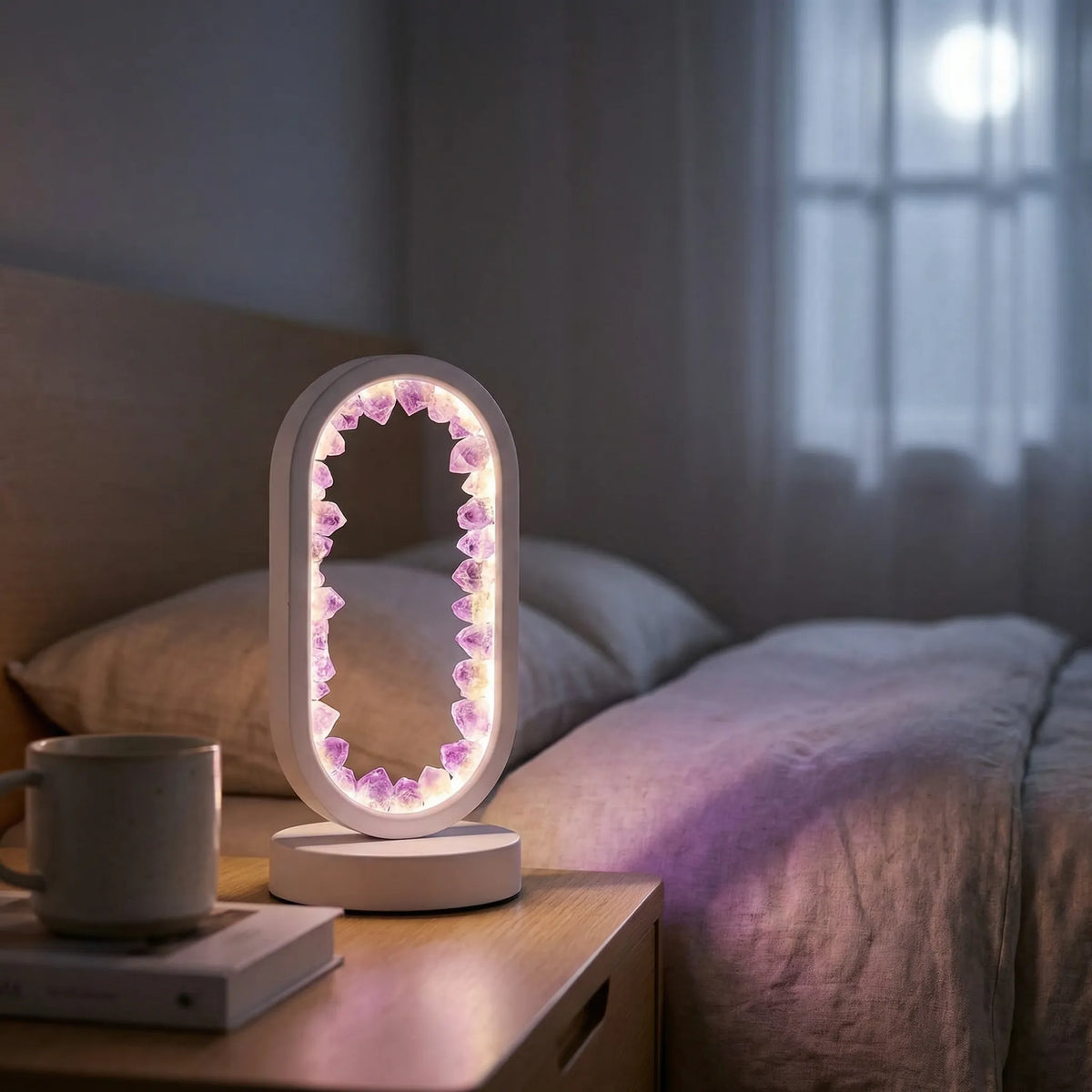 Decoratieve Tafellamp Met Echte Kristallen - Ametystglow