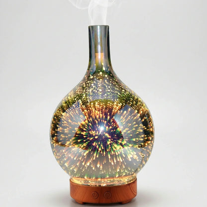 Decoratieve Ultrasone Aroma Diffuser Met LED-Verlichting - Aromavase