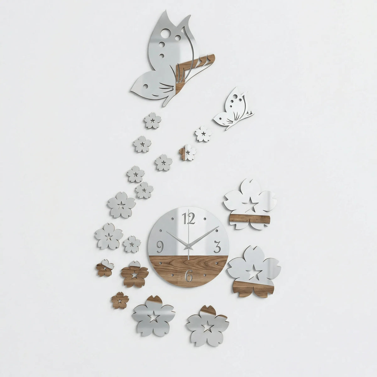 Dekorative Schmetterlings-Wanduhr - Flutterique