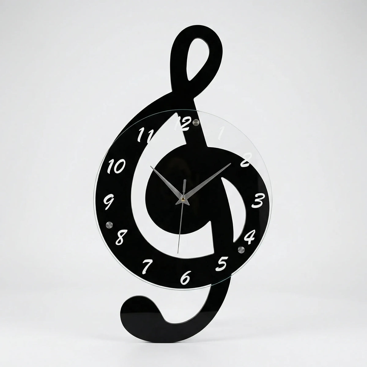 Dekorative Wanduhr In Notenschlüssel-Form - Clefora