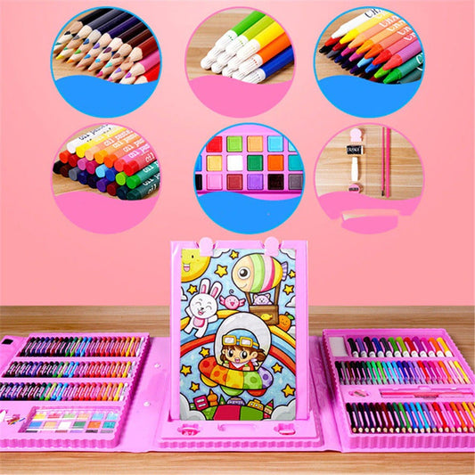 6-in-1 Kreativbox mit Mal- und Bastelmaterial für Kinder – Kompakt & vielseitig