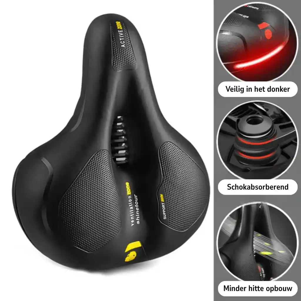 Ergonomic Comfort Bike Seat with Cutout - 2 in Thick Foam, Waterproof PU Leather 21