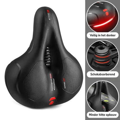 Ergonomic Comfort Bike Seat with Cutout - 2 in Thick Foam, Waterproof PU Leather 20