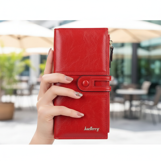 Długa Portmonetka Z Dwu Zamkiem - EleganWallet 
