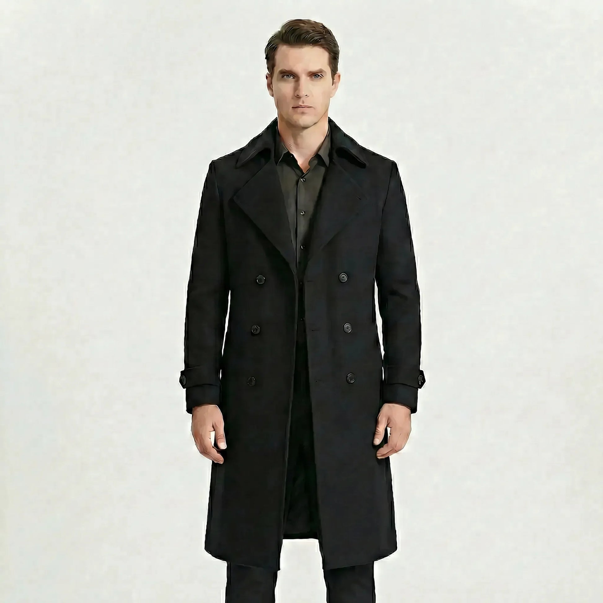 Doppelreihiger Langer Mantel - Henrick