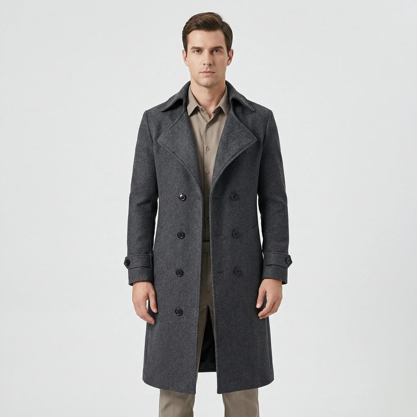 Doppelreihiger Langer Mantel - Henrick