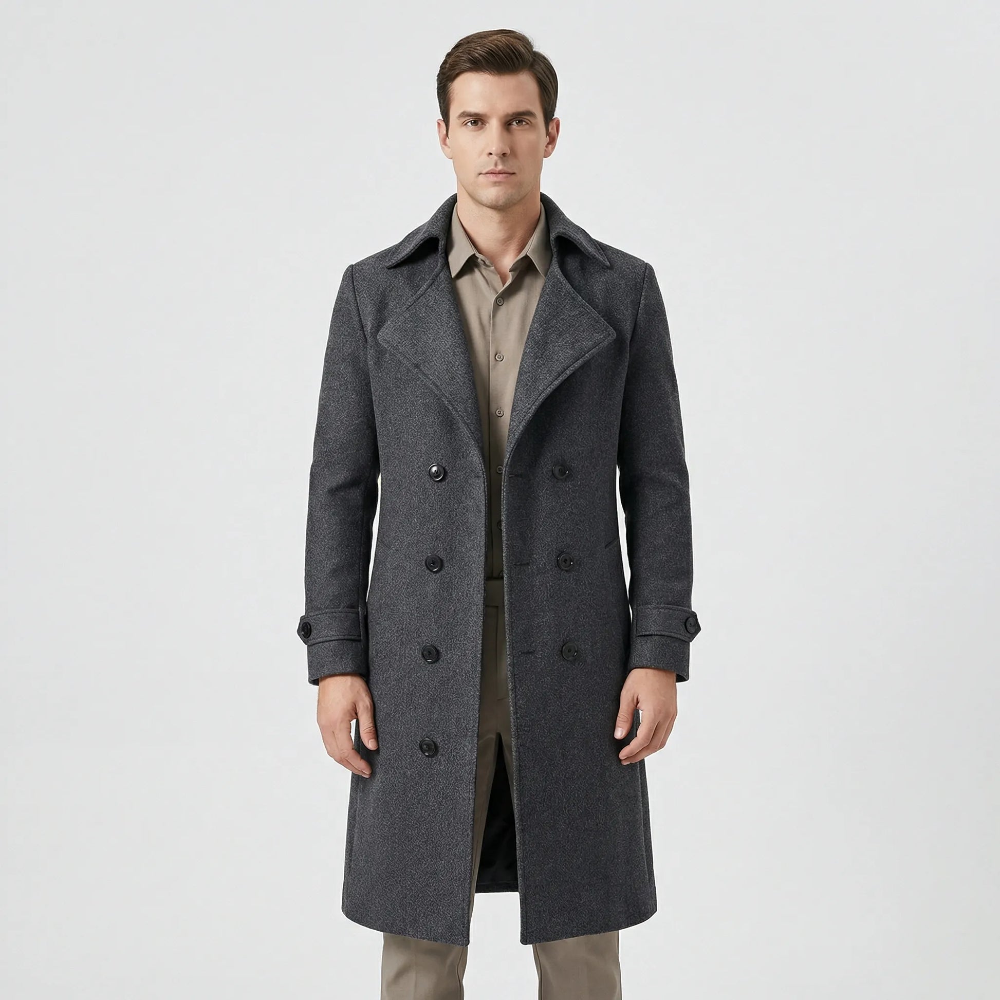 Doppelreihiger Langer Mantel - Henrick