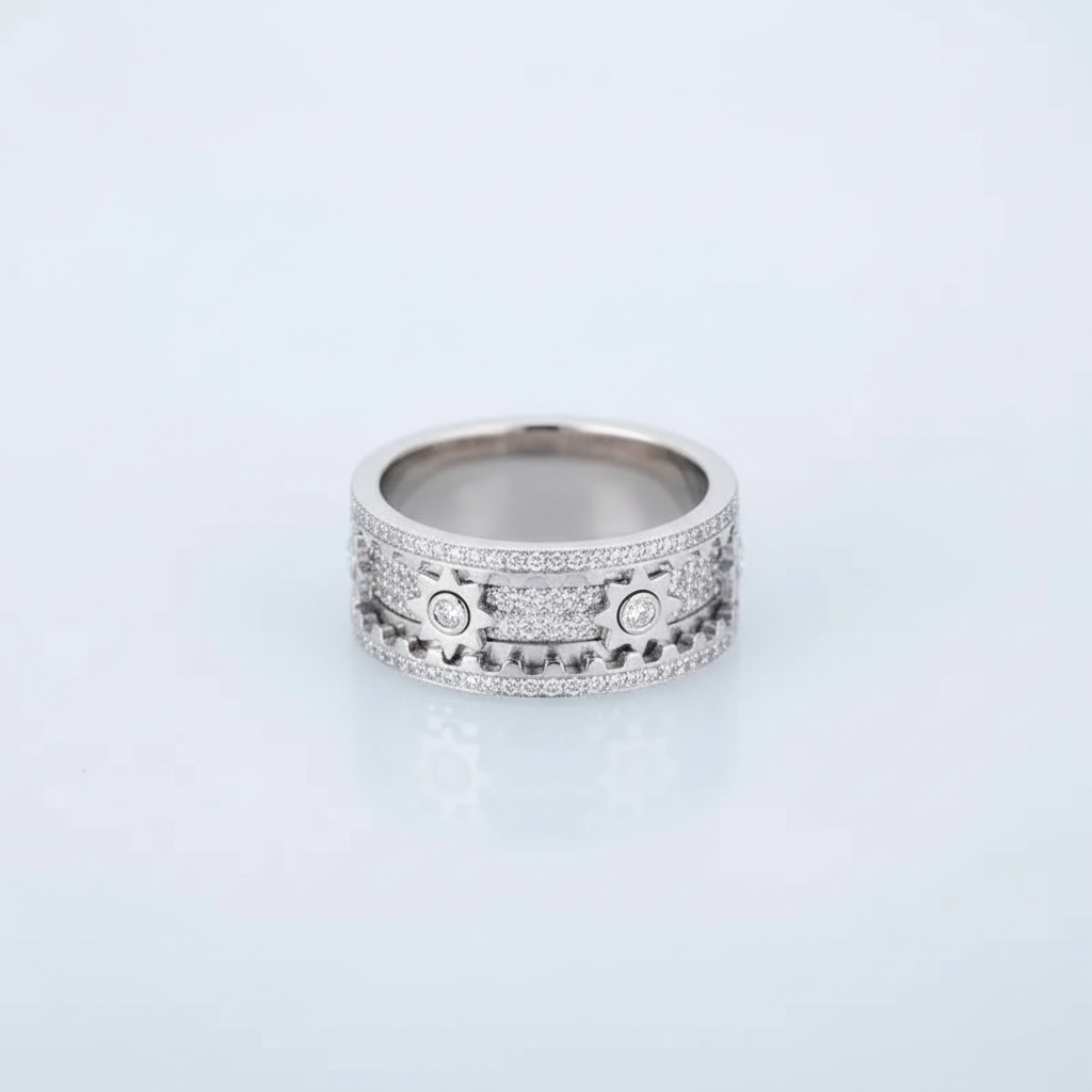 Drehender Silberring - SpinGlam 