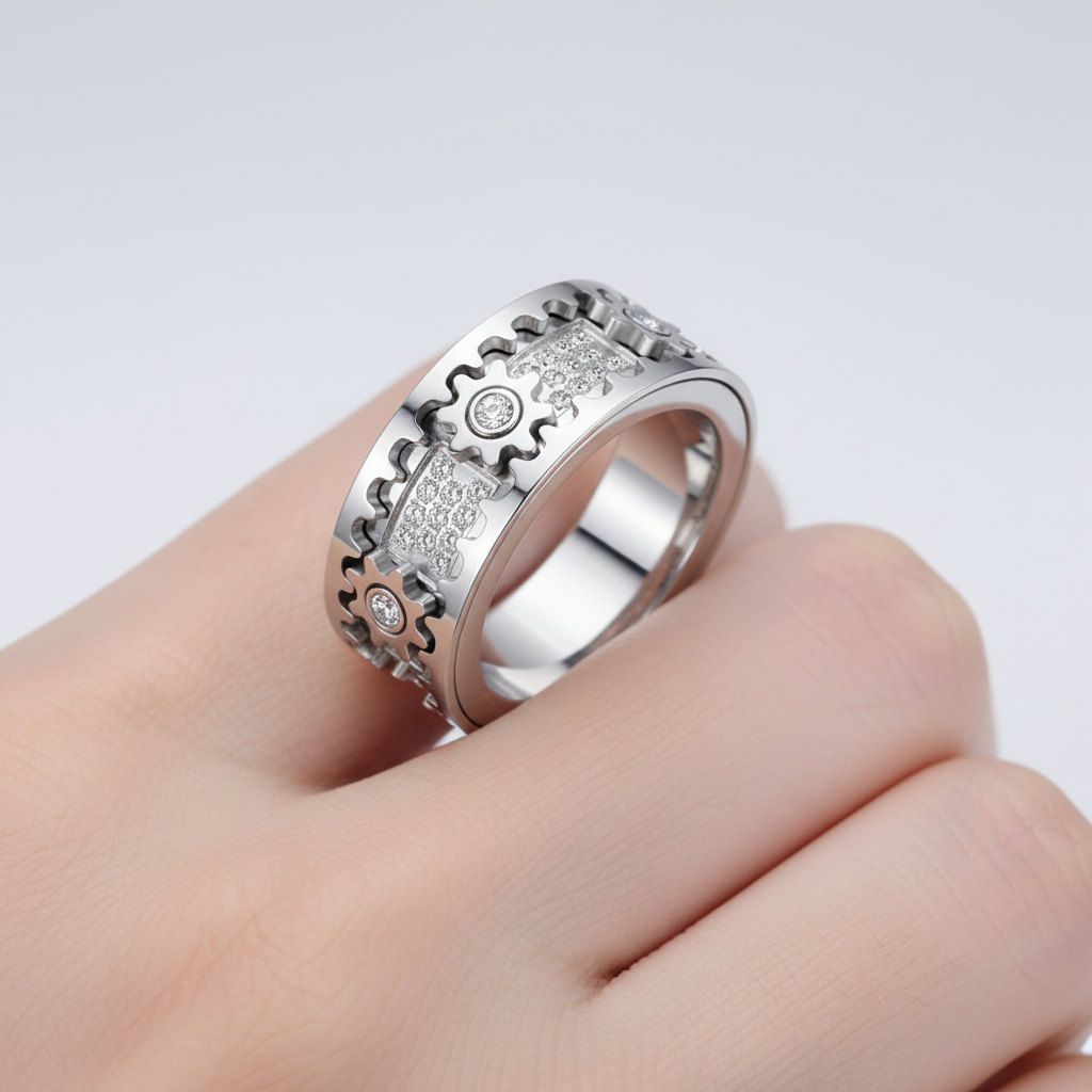 Drehender Silberring - SpinGlam 