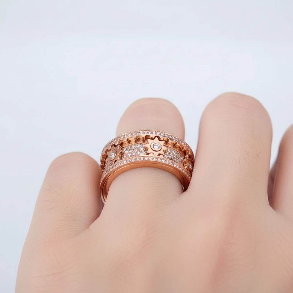 Drehender Silberring - SpinGlam 