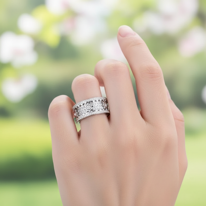 Drehender Silberring - SpinGlam 