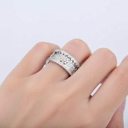 Drehender Silberring - SpinGlam 