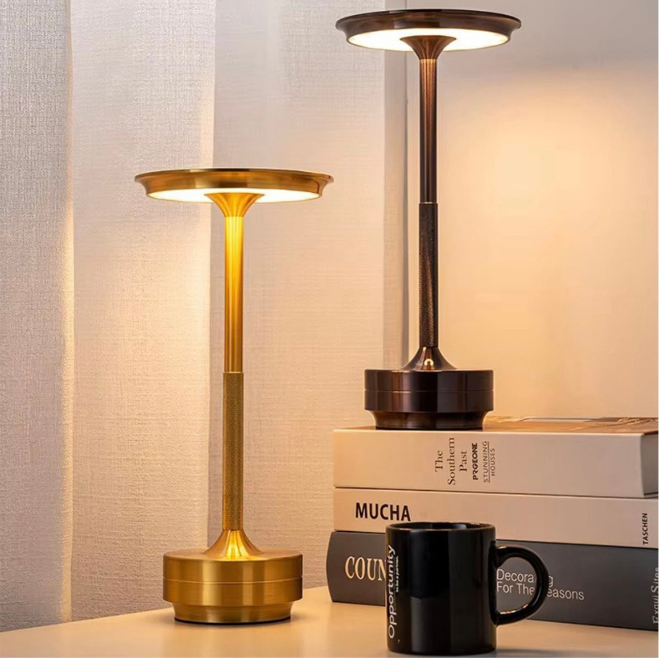 ClarityGlow Luxus Edition | Kabellose LED-Tischlampe